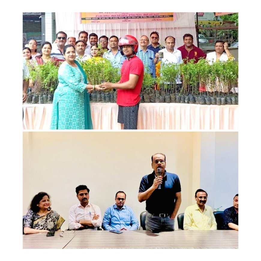 आगरा में भारत विकास परिषद समाज की चुनौतियों पर सक्रिय: युवाओं में तनाव पर मंथन, पर्यावरण संरक्षण को बांटे तुलसी-नीम के पौधे