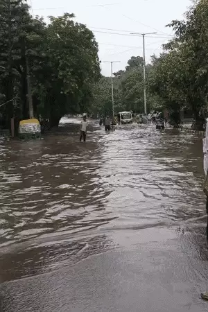 आगरा में 3 घंटे की मूसलाधार बारिश से हाहाकार: शहर डूबा, सड़कें बनीं तालाब, गाड़ियां रेंगती दिखीं!