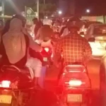एमजी रोड पर लगा जाम